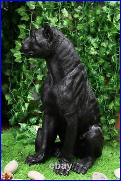 Ebros Realistic Large Black Ghost Panther Jaguar Hunter 20H Garden Patio Statue