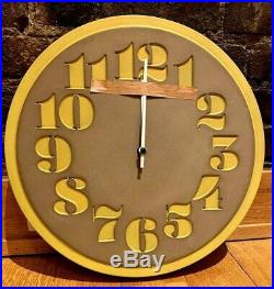 Edith Heath Ceramics Wall Clock Discontinued Color Canary Eames Knoll Era MIB NR