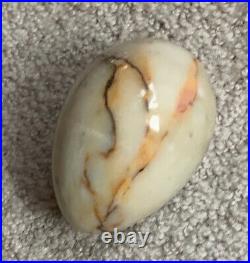 Egg Shape Stone Carved Vintage Marble Statue Hand Crafted Decor 3