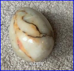 Egg Shape Stone Carved Vintage Marble Statue Hand Crafted Decor 3