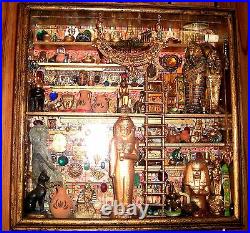 Egyptian Shadowbox Diorama Collectibles The Winged Scarab Museum Handmade