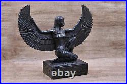 Egyptian statue of the goddess Isis with open wings made of stone Made in Egypt