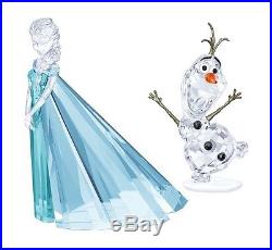 Elsa (ltd) And Olaf Disney Frozen Crystal Set 2016 Swarovski #5135880 5135878