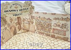 Enesco Brambly Hedge Jill Barklem 6pc Figurine Set & RARE Display Shelf Birthday