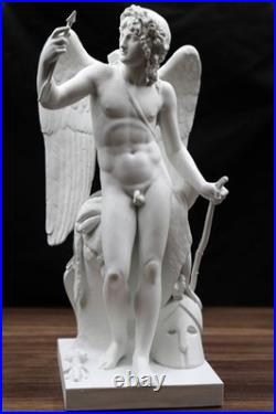Eros Cupid Triumphant Statue Thorvaldsen Inspired Mythological Sculpture