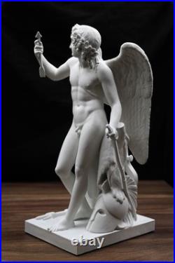 Eros Cupid Triumphant Statue Thorvaldsen Inspired Mythological Sculpture