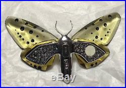 Estate Swarovski Crystal & Sterling Amorita Jonquil Paradise Butterfly Object