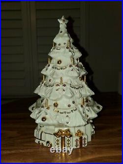 Exquisite LENOX CHINA TWAS THE NIGHT Musical Christmas Tree (Retired)