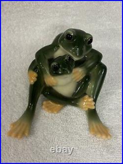 FRANZ Lot Of 2 Porcelain Frog Figurines FZ00625, FZ00077