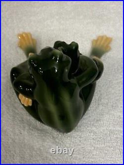 FRANZ Lot Of 2 Porcelain Frog Figurines FZ00625, FZ00077