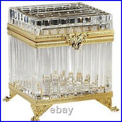 Fabulous FABERGE CRYSTAL & 24k GOLD plated mulifunctional box, authentic