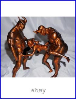 Female, Two Males, Possessed Sculpture and Tabletop Decoration Statue