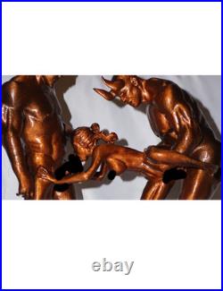 Female, Two Males, Possessed Sculpture and Tabletop Decoration Statue