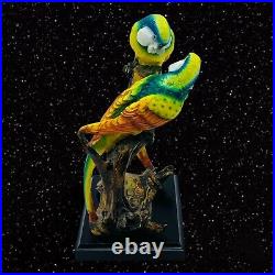 Fine Art Collection VTG Hand Painted Bisque Tropical Bird Sculpture 9T 6W