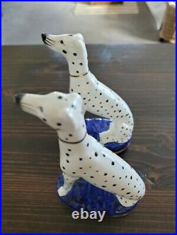 Fitz And Floyd Vintage Staffordshire Style Dalmatian Dog Bookends Set C-1980's