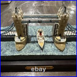 Fraser Creations Tower Bridge with Wooden Base Miniature Resin Ornament Fraser Creations Tower Bridge with Wooden Base Miniature Resin Ornament
