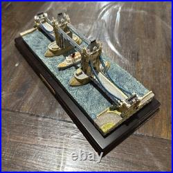 Fraser Creations Tower Bridge with Wooden Base Miniature Resin Ornament Fraser Creations Tower Bridge with Wooden Base Miniature Resin Ornament