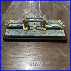 Fraser Creations Tower Bridge with Wooden Base Miniature Resin Ornament Fraser Creations Tower Bridge with Wooden Base Miniature Resin Ornament