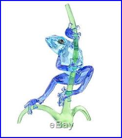Frog On Branch Exotic Blue Animal 2017 Swarovski Crystal #5239716