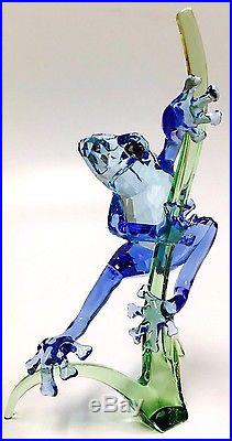 Frog On Branch Exotic Blue Animal 2017 Swarovski Crystal #5239716