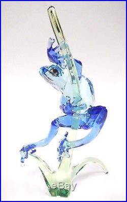 Frog On Branch Exotic Blue Animal 2017 Swarovski Crystal 5239716