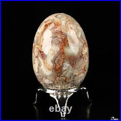 Gemstone 2.0 Red Crazy Lace Agate Hand Carved Crystal Egg, Crystal Healing