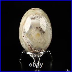 Gemstone 2.0 Red Crazy Lace Agate Hand Carved Crystal Egg, Crystal Healing