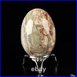 Gemstone 2.0 Red Crazy Lace Agate Hand Carved Crystal Egg, Crystal Healing