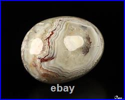 Gemstone 2.0 Red Crazy Lace Agate Hand Carved Crystal Egg, Crystal Healing