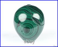 Gemstone 2.3 Malachite Hand Carved Crystal Vase Sculpture, Crystal Healing