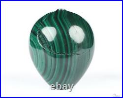 Gemstone 2.3 Malachite Hand Carved Crystal Vase Sculpture, Crystal Healing