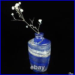 Gemstone 3.1 Lapis Lazuli Hand Carved Crystal Vase Sculpture, Crystal Healing