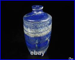 Gemstone 3.1 Lapis Lazuli Hand Carved Crystal Vase Sculpture, Crystal Healing