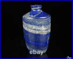 Gemstone 3.1 Lapis Lazuli Hand Carved Crystal Vase Sculpture, Crystal Healing