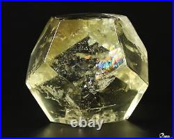 Gemstone 3.2 Citrine Carved Crystal Dodecahedron, Realistic, Crystal Healing