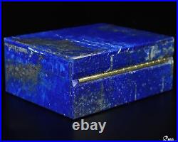 Gemstone Huge 4.0 Lapis Lazuli Carved Crystal Jewelry Box