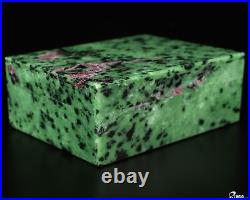 Gemstone Huge 4.2 Ruby Zoisite Carved Crystal Jewelry Box