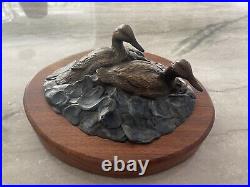 Geoffrey C. Smith two ducks bronze sculpture 1989 21/250 Limited Edition DS54