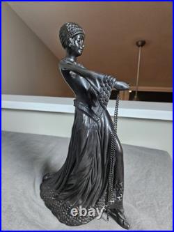 Georges Gori The Guardians Bronze Art Deco Lady Sculpture France