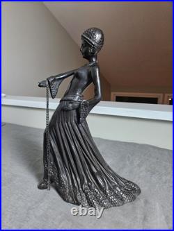 Georges Gori The Guardians Bronze Art Deco Lady Sculpture France