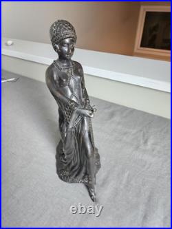 Georges Gori The Guardians Bronze Art Deco Lady Sculpture France