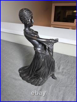 Georges Gori The Guardians Bronze Art Deco Lady Sculpture France