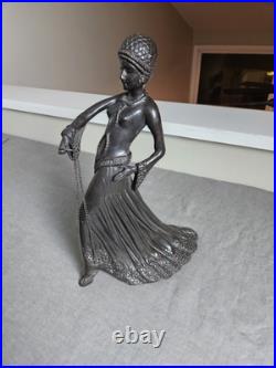 Georges Gori The Guardians Bronze Art Deco Lady Sculpture France