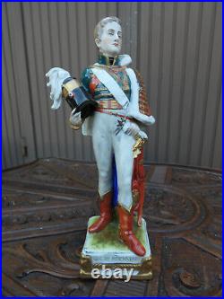 German Scheibe Alsbach porcelain napoleon general statue duc Reichstadt
