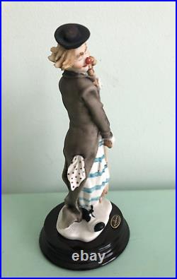 Giueseppe Armani The Music Man Clown with Cello Sculpture Made in Italy Mint