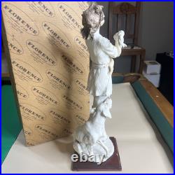 Giuseppe Armani Italy 18-3/4 Tall Figurine MARINA LADY WOMAN WITH DOG #649F be0