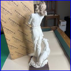 Giuseppe Armani Italy 18-3/4 Tall Figurine MARINA LADY WOMAN WITH DOG #649F be0