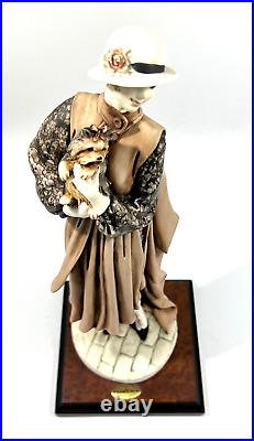 Giuseppe Armani Young Lady with Yorkshire Dog Figurine 486C Florence Italy 1993