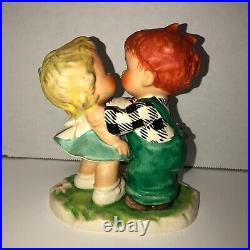 Goebel Hummel Redhead BYJ18 The Stolen Kiss Boy/Girl Figurine 1957 Signed