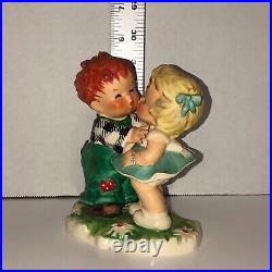 Goebel Hummel Redhead BYJ18 The Stolen Kiss Boy/Girl Figurine 1957 Signed